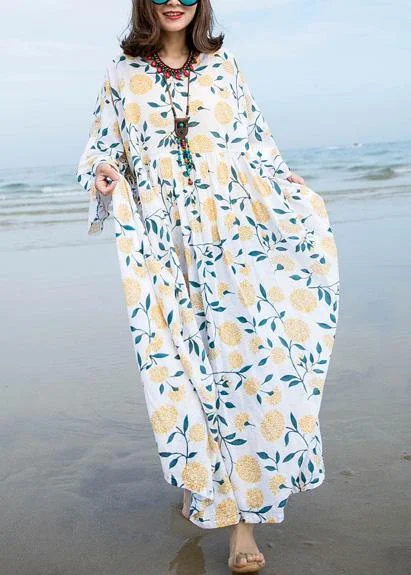 Unique o neck Extra large hem linen dress pattern white print Dresses summer Everyday wear unclassified dresses Unique o neck Extra large hem linen dress pattern white print Dresses summer Everyday wear unclassified dresses